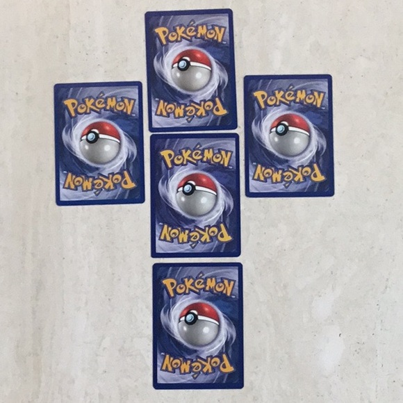 Pokemon Cards 1999 Meowth 56/64 Lot of 5 Card Base Set Vulpux Bellsprout Goldeen - Picture 10 of 13